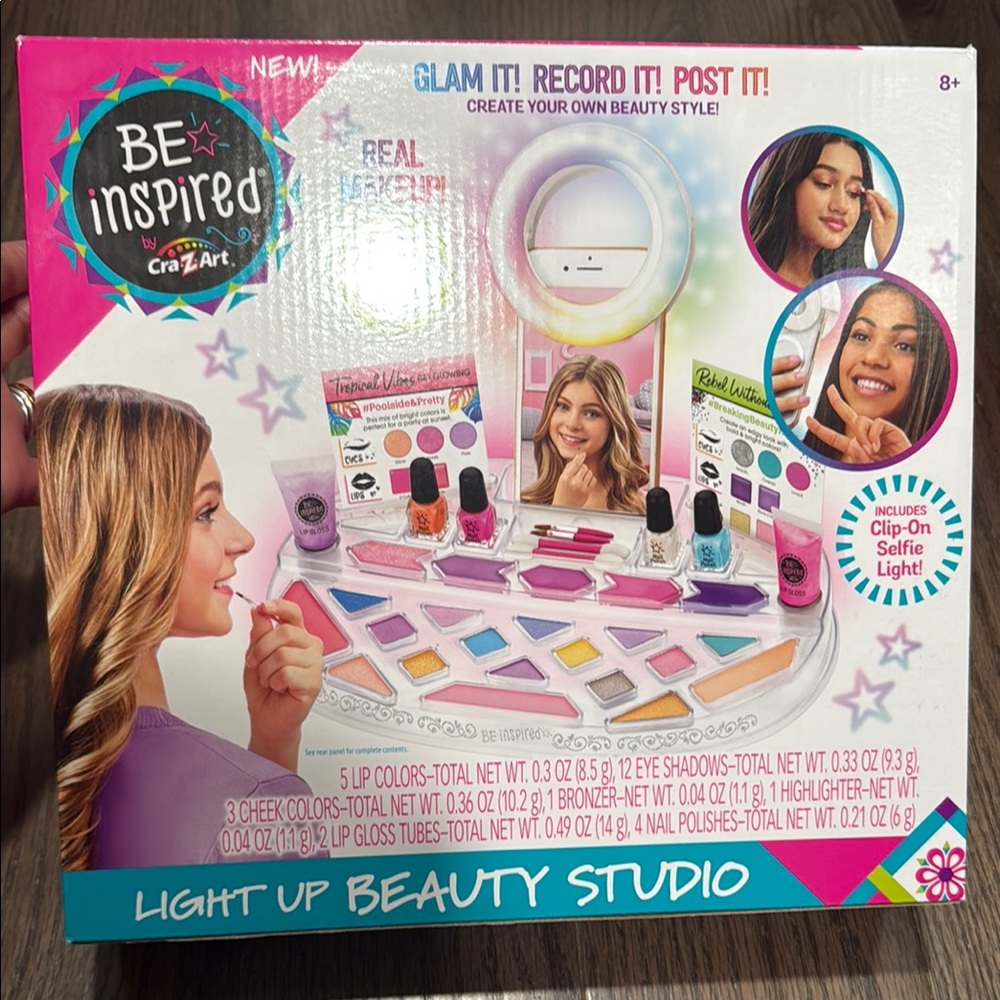 Be Inspired Light Up Beauty Studio - Multi-Color Makeup Kit for Kids